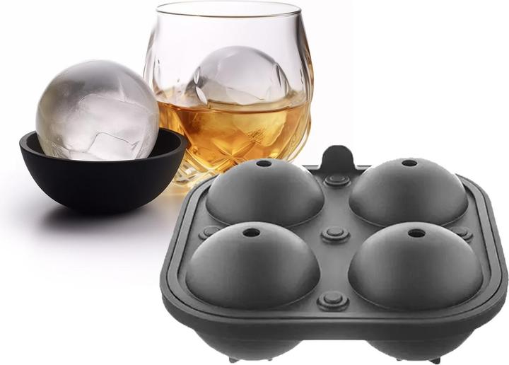 Actual product image Metamorph Kugel Eiswürfel Silikonform für Eiswürfel 4-fach