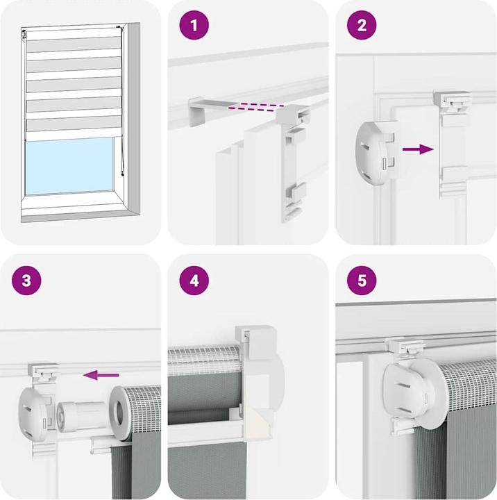 Produktbild vidaXL Zebra-Jalousie (50 x 150 cm)