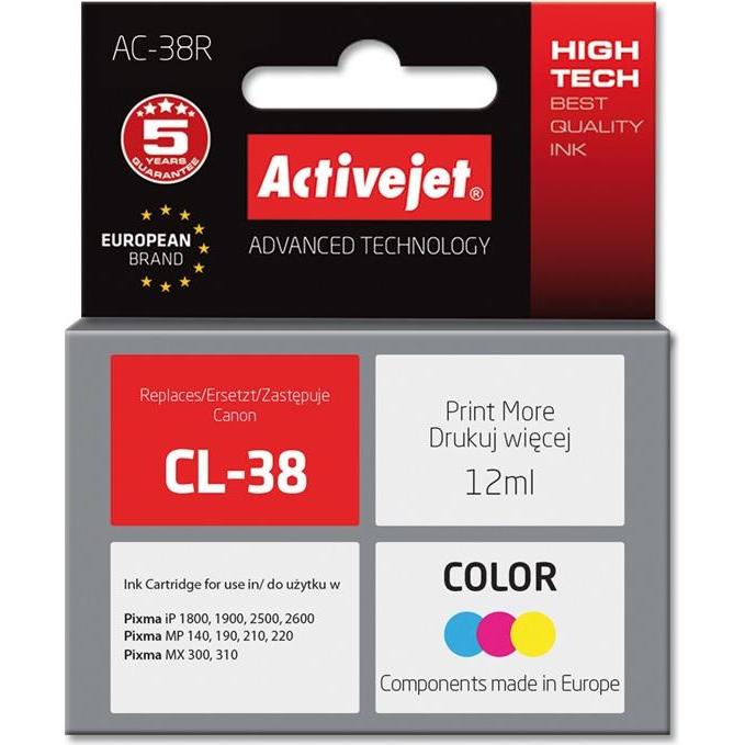 Thumbnail - Activejet, Druckerpatrone, for Canon CL-38 (M, C, Y)