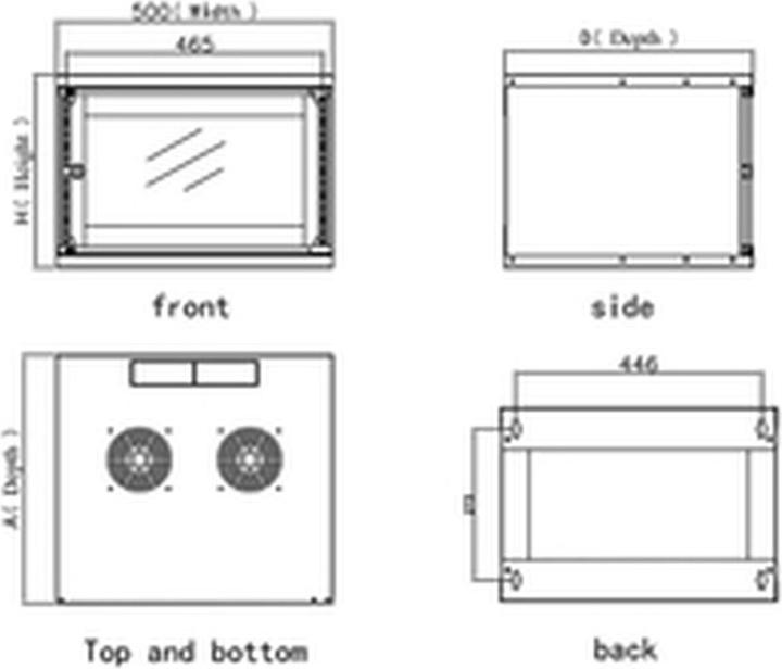 Produktbild Techly I-CASE EL-1006G32 Rack 6U Wandmontiertes Regal (6 HE, 19 Zoll Rack)