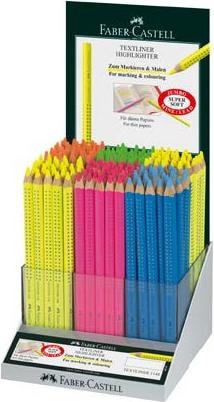 Actual product image Faber-Castell Dry text marker GRIP TEXTLINER DRY, display (Orange, Pink, Green, Yellow, Blue, 180 x)
