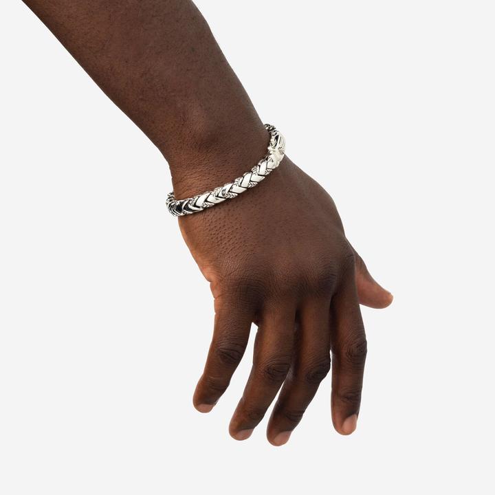 Immagine prodotto Buddha to Buddha Armband George Texture Silber 128 D (18 cm, Argento 925)