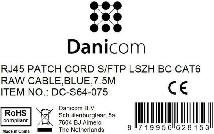Produktbild Dsit CAT 6 Netzwerkkabel LSOH (CAT6, 7.50 m)