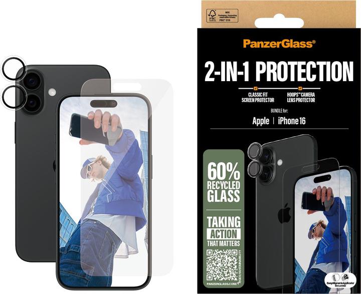 Productafbeelding PanzerGlass Bundel Glas + PicturePerfect (1 Stuk, Apple iPhone 16)