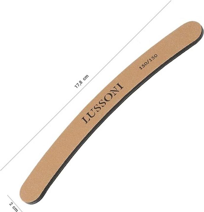 Produktbild Tools for Beauty T4B Lussoni Premium Curved Nail Files 150/150 Grit - Pack of 25