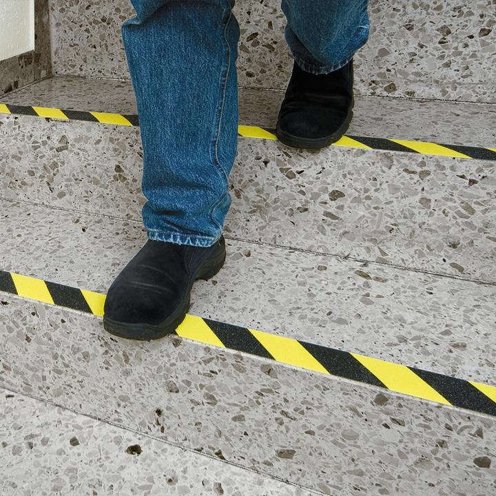 Produktbild Moravia Antirutschbelag 50 mm gelb-schwarz Selbstklebend, Rolle à 18 m (50 mm)