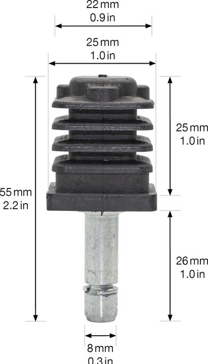 Produktbild Wagner System Stift mit Vierkanthüsle 55 mm 2 Stk.