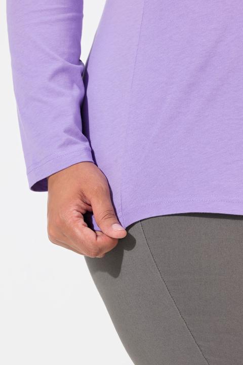 Produktbild Ulla Popken Shirt, Slim, V-Ausschnitt, Langarm (54)