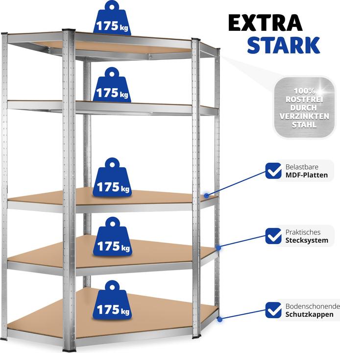 Immagine prodotto tectake Scaffale per carichi pesanti scaffale angolare Manfred