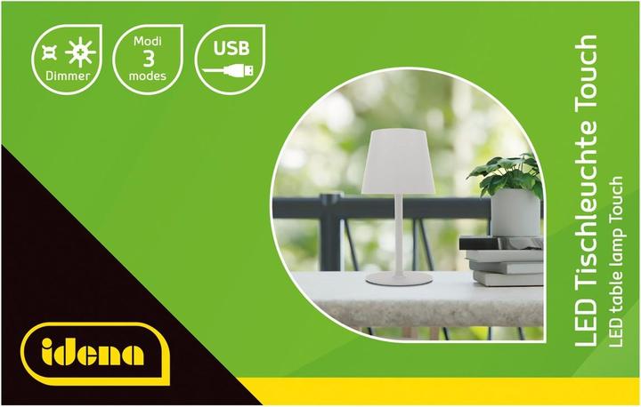 Actual product image Idena LED table lamp battery white 37cm dimmable indoor and outdoor