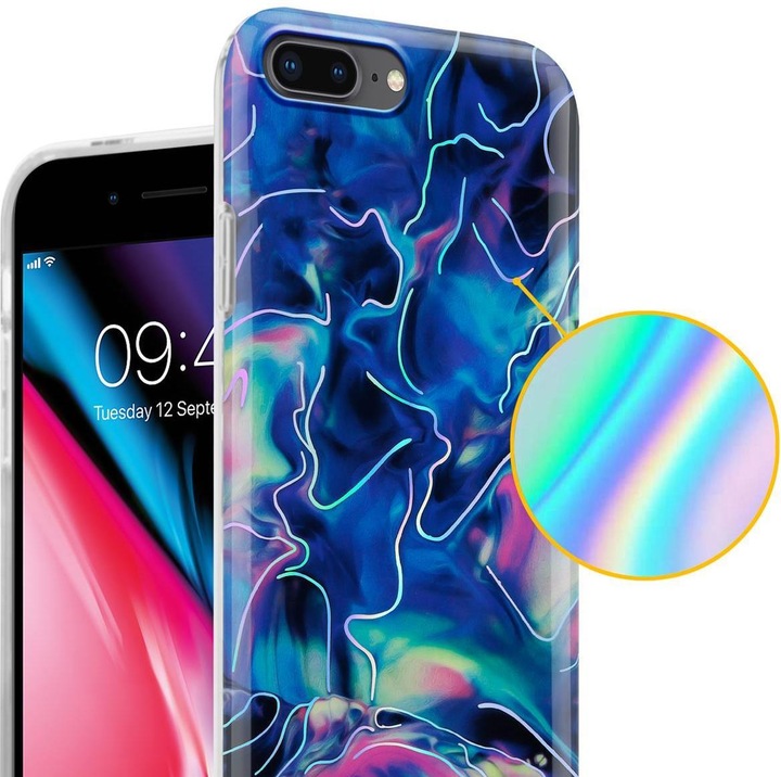 Produktbild Cadorabo IMD TPU Bunter Marmor Cover (Apple iPhone 7 Plus, Apple iPhone 7s Plus, Apple iPhone 8 Plus)