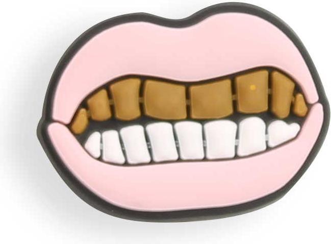 Image du produit PhoneLook Stickers tendance 3D pour coque en silicone avec trous Crazy Smile Gold Teeth