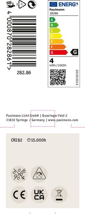 Energielabel Paulmann Maxiflood (GU10, 3.50 W, 250 lm, 1 x, G)