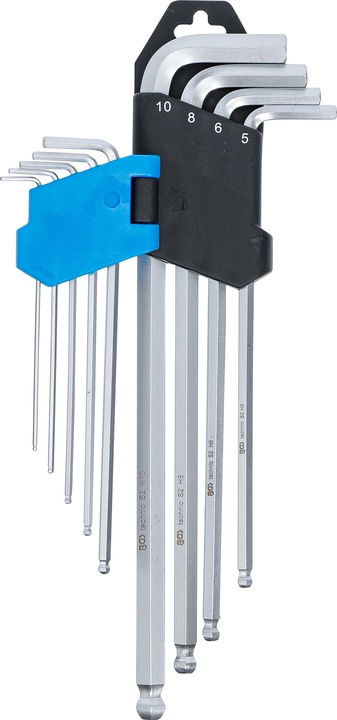 Actual product image BGS L-Type Wrench Set extra long internal Hexagon / internal Hexagon with Ball Head 1.5 - 10 mm 9 pcs.