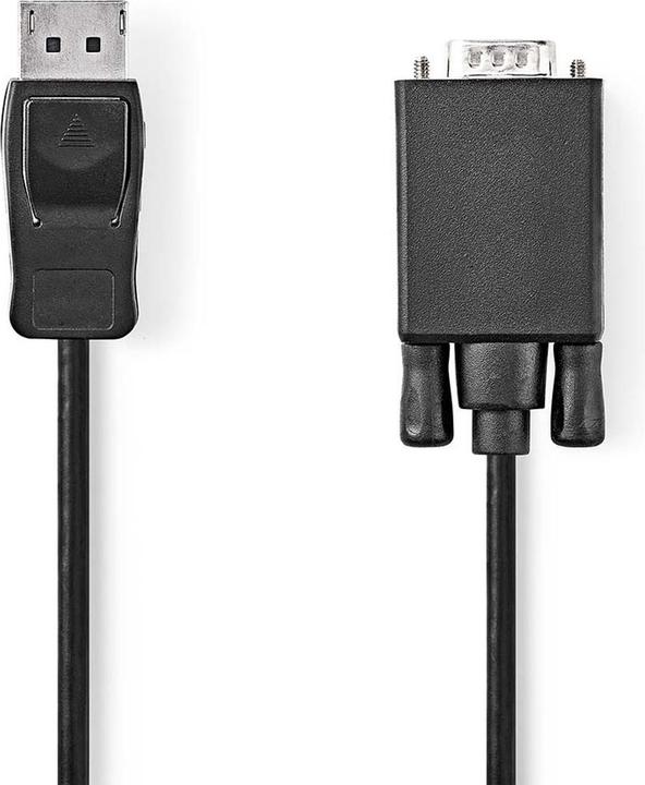 Nedis VGA cable | DisplayPort plug | VGA plug | Nickel-plated | Maximum resolution: 1080p | 1.00 (1 m, VGA, 1.1)