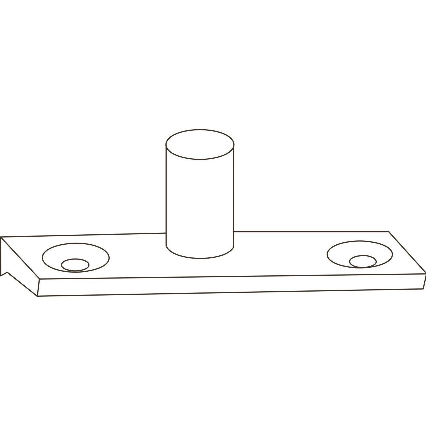 Maco, Möbelausstattung, RUSTICO Schliesszapfenplatte BLR R1 einzeln, Abstand 0 mm, schwarz (1 Stk.)