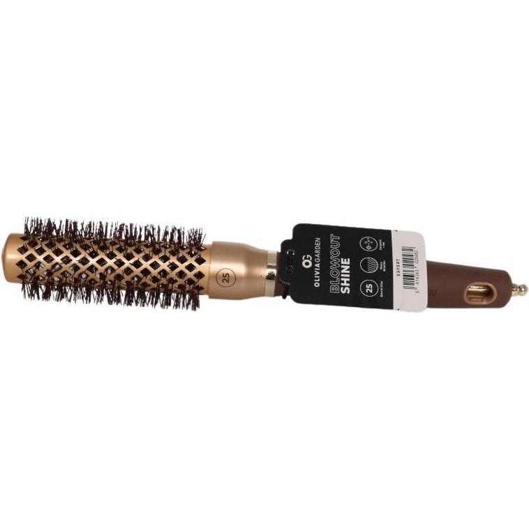 Olivia Garden, Haarbürste + Kamm, Expert Blowout Shine Wavy Bristles Gold & Brown 25 mm