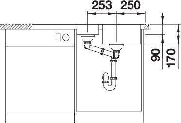 Image du produit Blanco Lantos II 6 S-IF (Evier encastré, 100 cm, 50 cm)