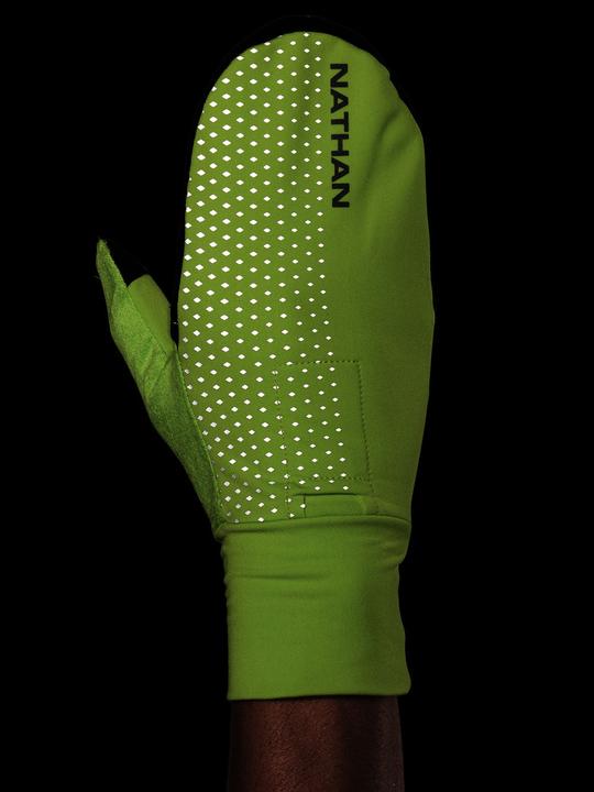 Actual product image Nathan Hyper Night Reflective Convertible Mitt Glove running gloves (S)