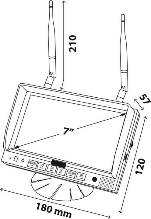 Actual product image Lampa M4, Monitor LCD 7" Wireless, Cam 1+2+3+4
