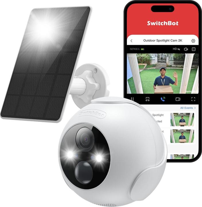 Image du produit SwitchBot SMART HOME CAM 2K SPOTLIGHT/W4102000 (2560 x 1440 Pixels)