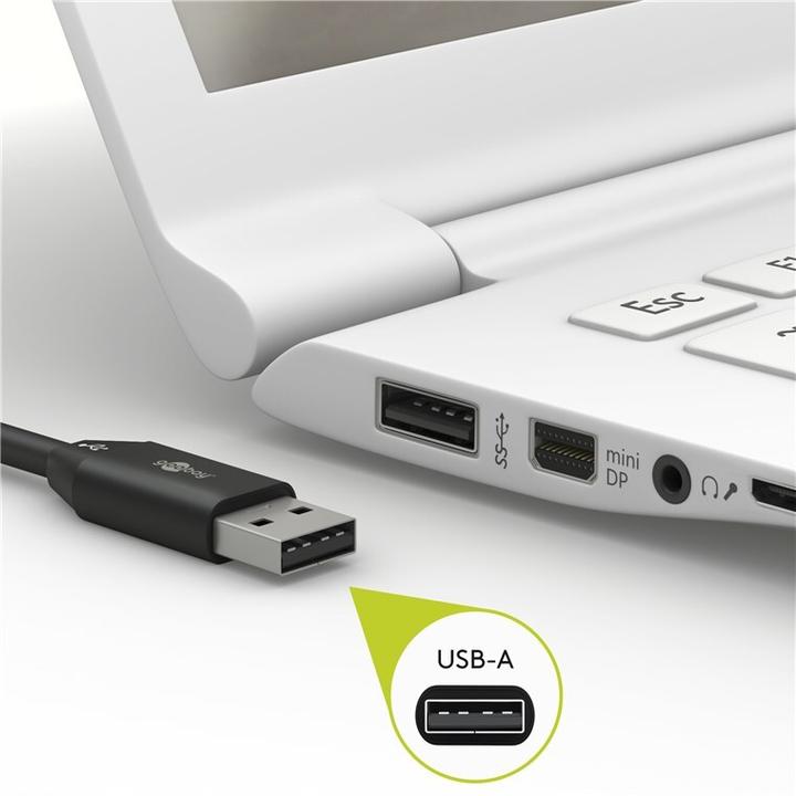 Actual product image Goobay USB-A to USB-C cable (0.10 m, USB 2.0)