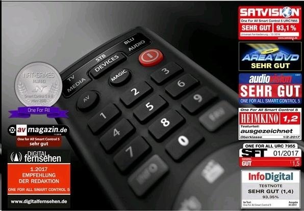 Immagine prodotto One for All Controllo intelligente 5 (Telecomando universale, Infrarossi)