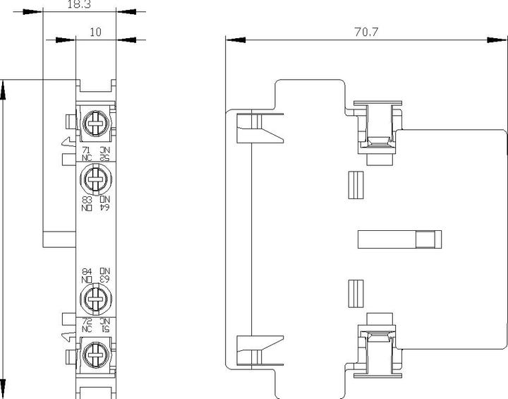 Produktbild Siemens Hilfsschalterblock 3RH1921-1EA11 1S 1OE