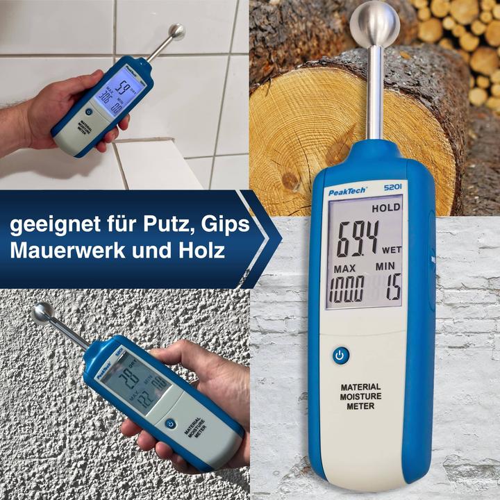 Immagine prodotto Peaktech P 5201 Analizzatore di umidità dei materiali