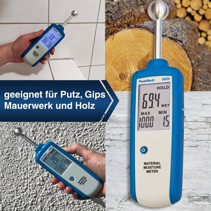 Actual product image Peaktech P 5201 Material moisture analyser