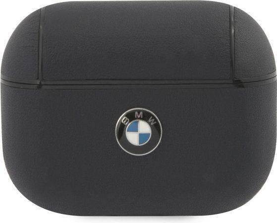 Image du produit BMW AirPods Pro Housse Etui en cuir Bleu foncé avec logo en métal No.522 (Manchon pour casque d'écoute)