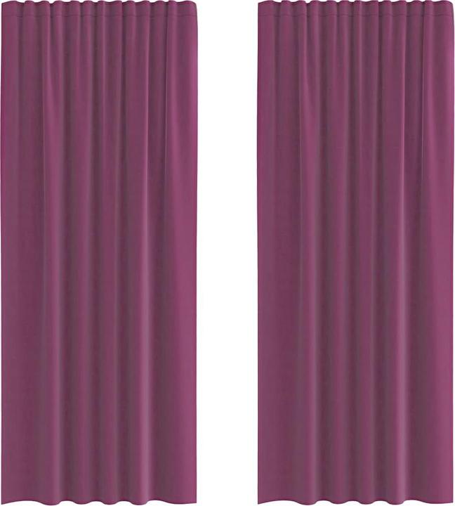 Produktbild vidaXL Voile Vorhänge mit Stangentaschen 2 Stk. Lila (140 x 225 cm)
