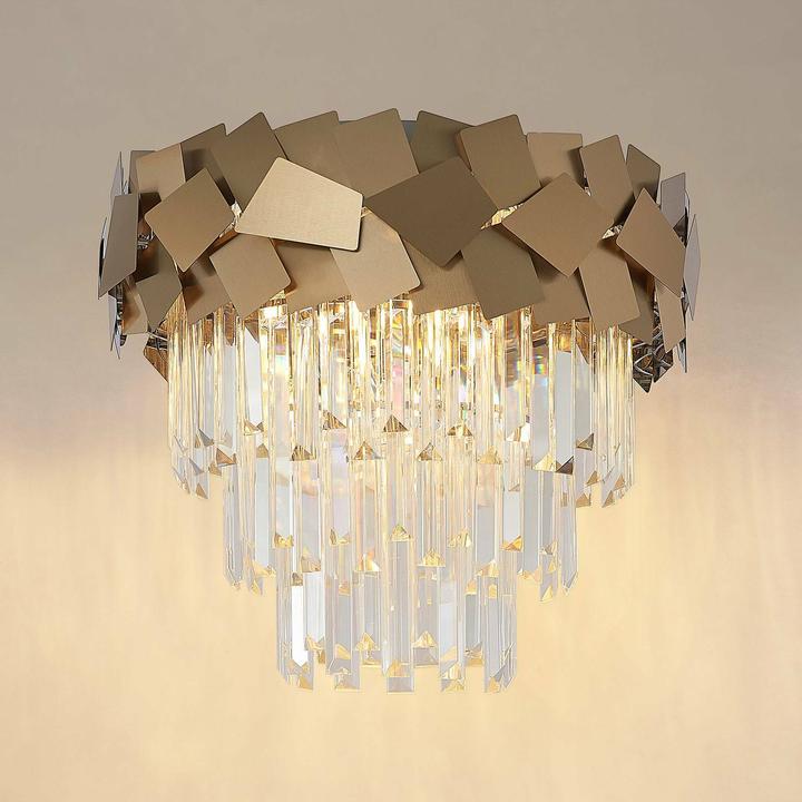 Immagine prodotto Lucande Plafoniera in cristallo Miraia, oro (E14)
