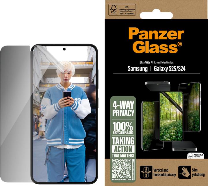 Actual product image PanzerGlass Ultra Wide Fit (1 pcs., Samsung Galaxy S24, Samsung Galaxy S25)