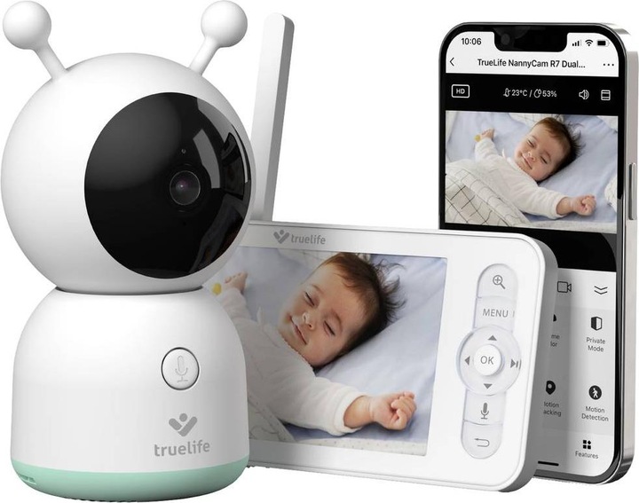 Truelife NannyCam R7 Dual Smart (Vidéo et audio, 300 m)