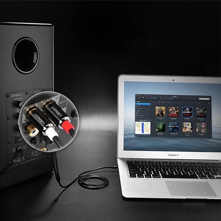 Image du produit Ugreen 2x RCA - jack 3,5 mm (2 m, Câble AUX, Câbles Cinch)