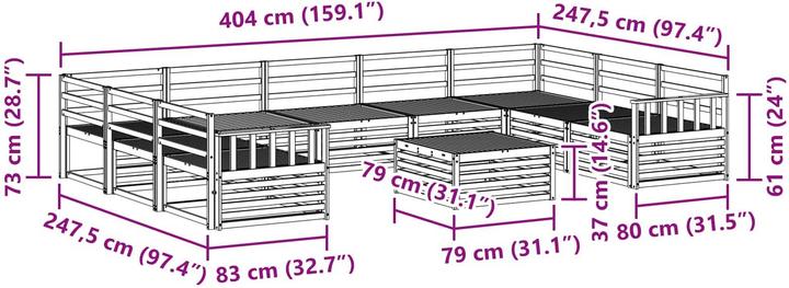 Produktbild vidaXL Outdoor-Sofa