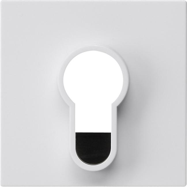 Gira Abd.Schlüsselschalter/-taster o.Aufdruck 866403, Taster + Schalter, Weiss
