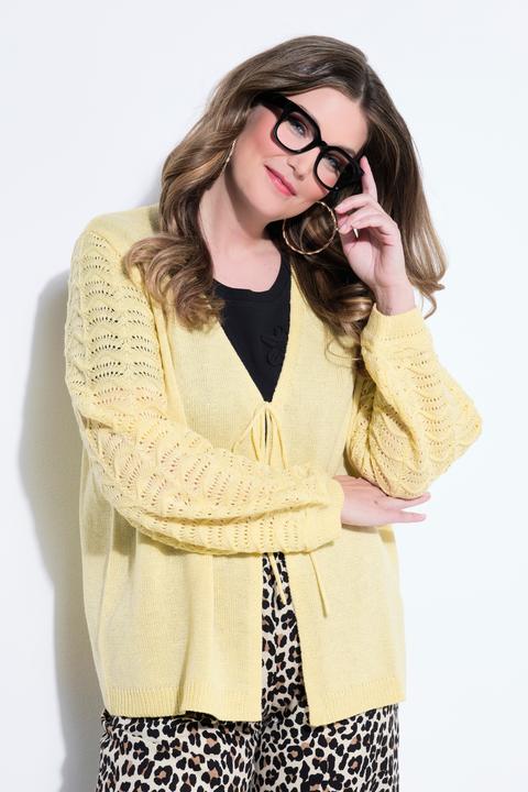 Produktbild Miamoda Strickjacke, Komfort Fit, Glitzerstrick, Ballon-Langarm (54, 56)