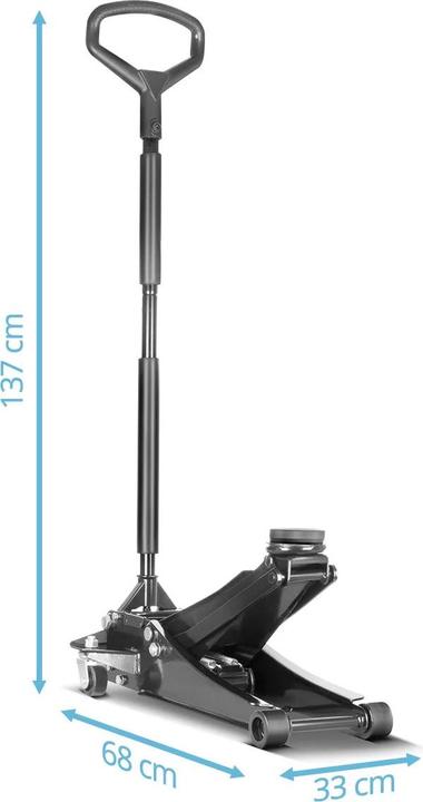 Produktbild Stahlwerk Wagenheber WHB-73 ST mit 3 t Tragkraft Gummirollen 73-500mm Hubbereich
