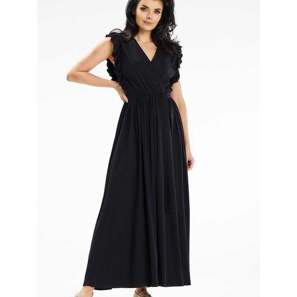 Awama, Damen, Kleider, Alltagskleid model, Schwarz, (S)