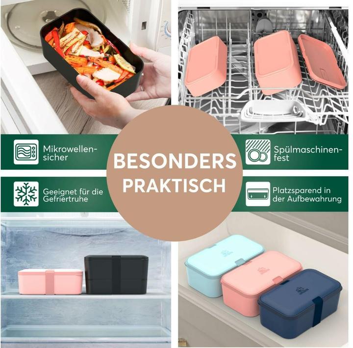 Actual product image Umami Bento Box Nestable L Bamboo Black