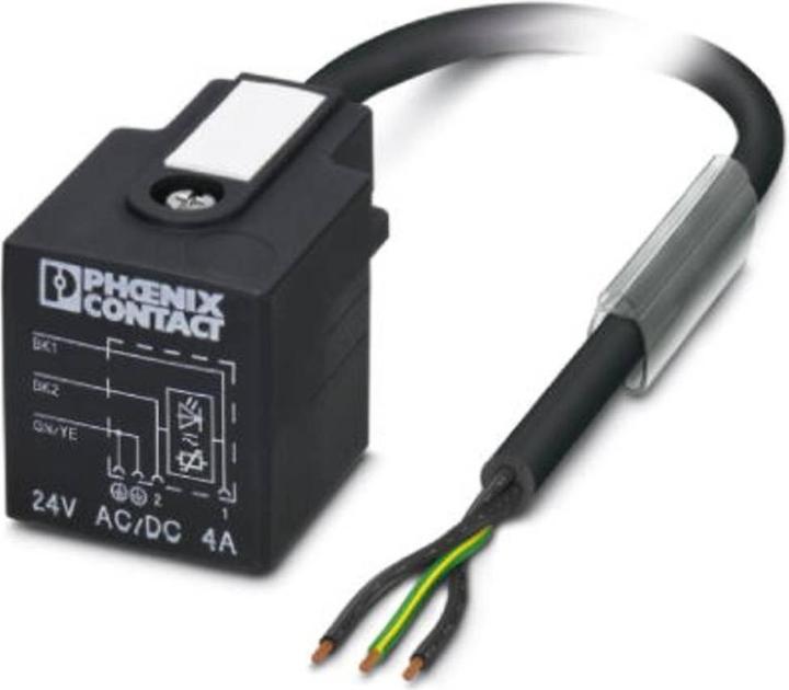 Actual product image Phoenix Contact Valve connector with molded cable 1443132 Black SAC-3P-10,0-PUR/A-1L-V Content: 1 pc.