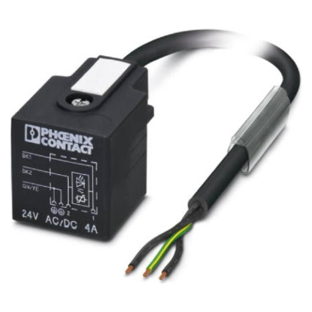 Phoenix Contact Klepstekker met gegoten kabel 1443129 Zwart SAC-3P- 5,0-PUR/A-1L-V Inhoud: 1 st., Kabels + Stekkers, Zwart