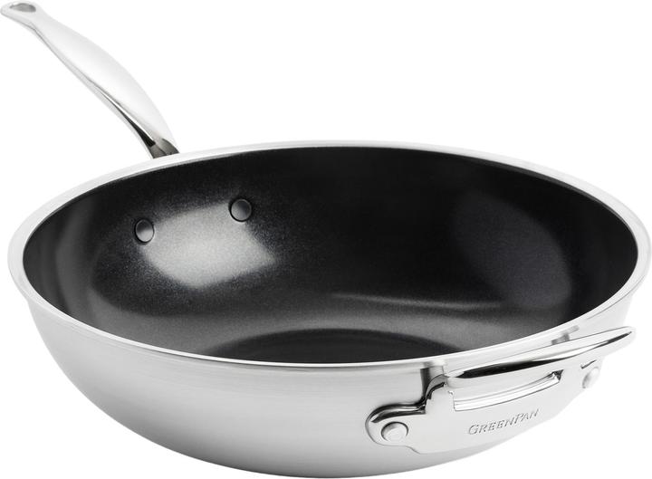 Produktbild Greenpan Premire Wok met keramische antikleeflaag 30cm (30 cm, Edelstahl)