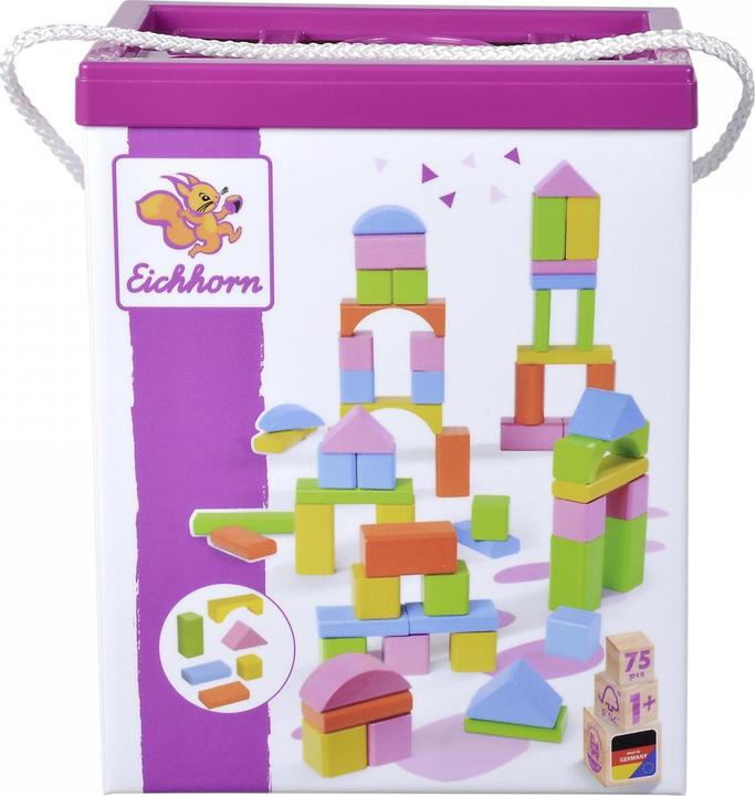 Image du produit Eichhorn cubes en bois colorés
