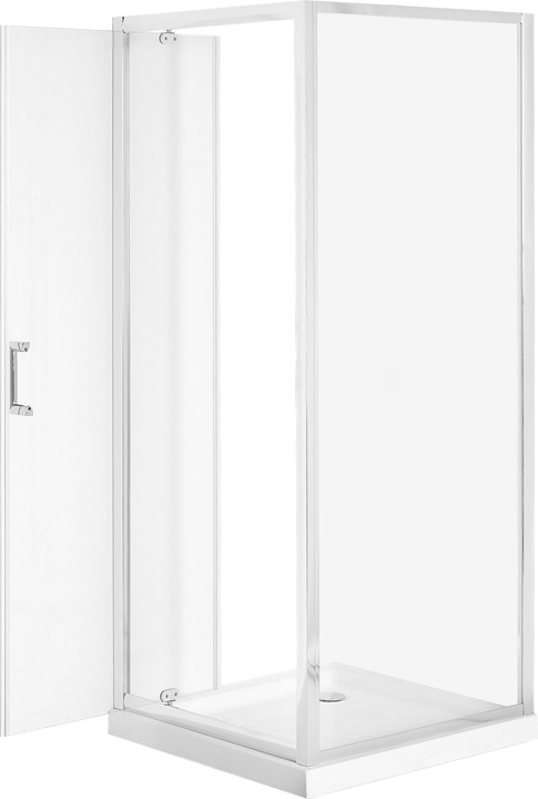 Image du produit Beliani Paroi de douche en verre trempé 70 x 70 x 185 cm argent DARLI (70 cm, 70 cm, 185 cm)
