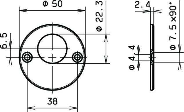 Rosetta cilindro tonda RZ (Set di porte)