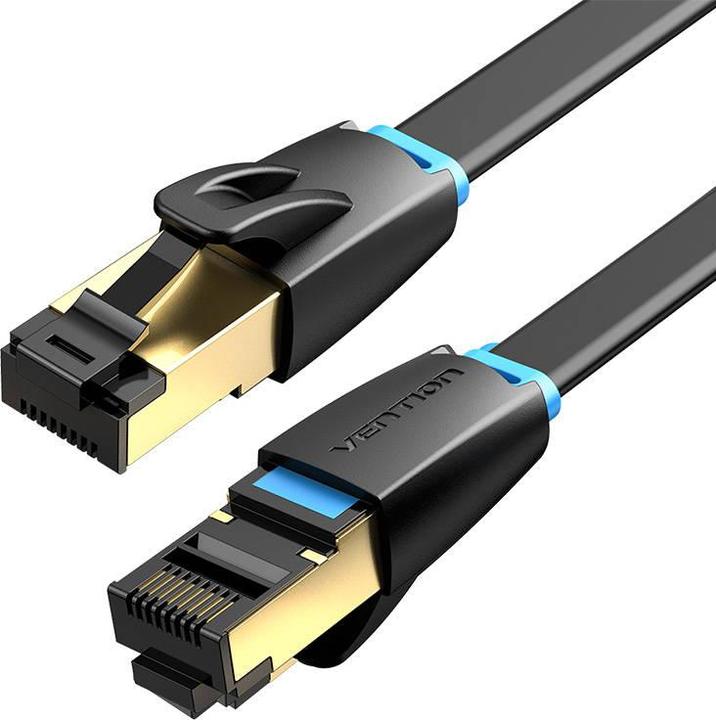 Immagine prodotto Vention Cavo di rete Ethernet RJ45 a tariffa flat IKCBG, Cat.8, U/FTP, 1,5 m (nero) (U/FTP, CAT8.1, 1.50 m)