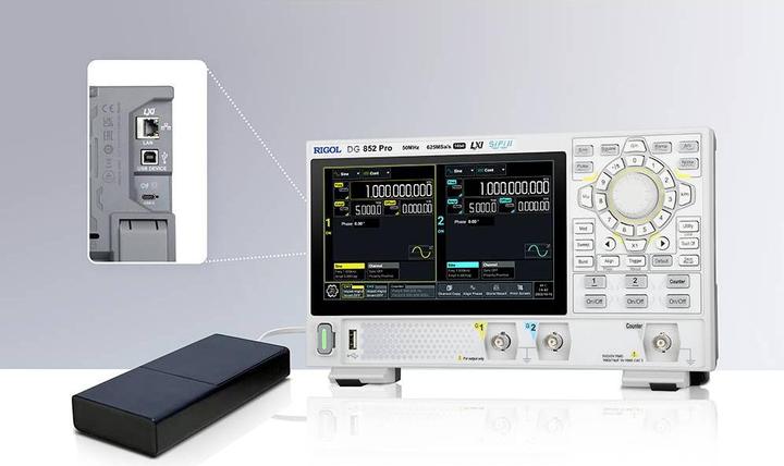 Produktbild Rigol DG852 Pro Funktionsgenerator netzbetrieben 1 µHz - 50MHz 2-Kanal Sinus, Rechteck, Rampe, Puls